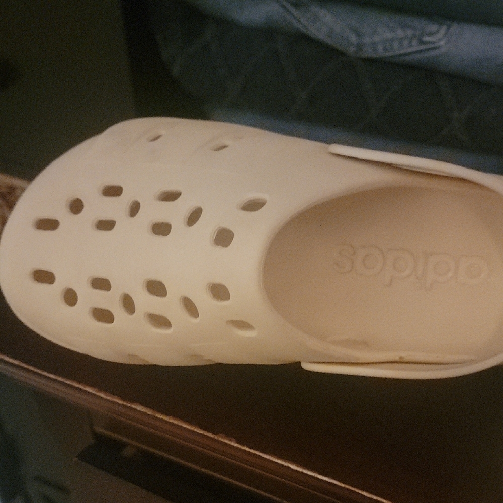 adidas Beige Platform Clogs - Picture 2 of 5
